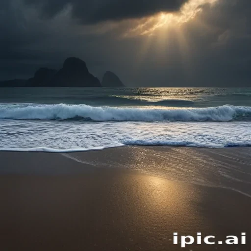 dark beach wallpaper