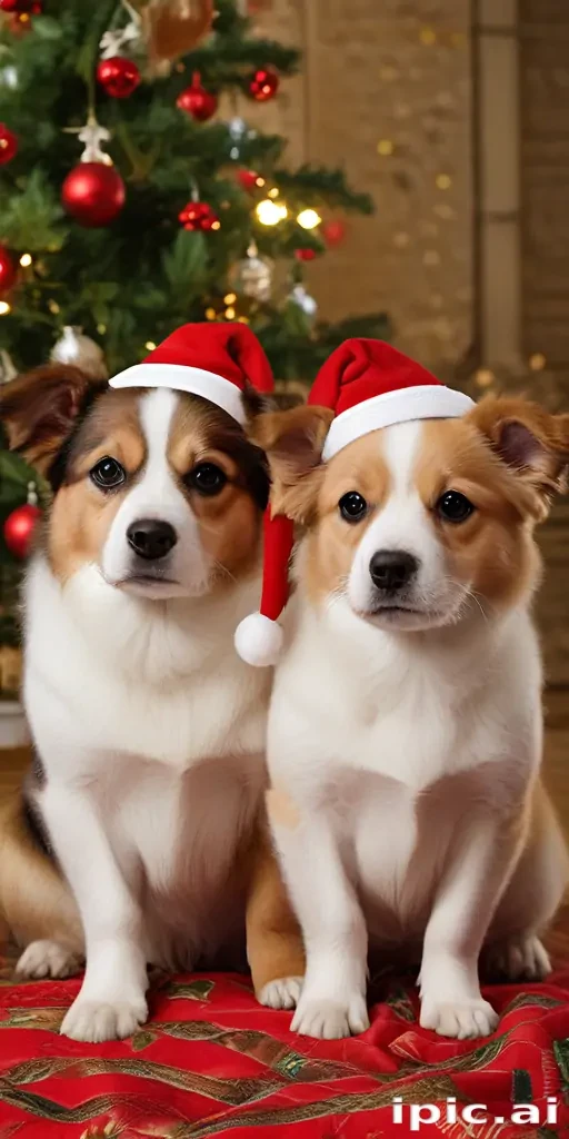 christmas dogs wallpaper