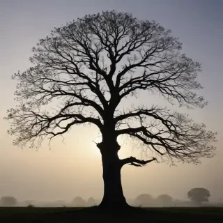 transparent tree silhouette