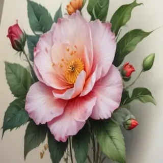 color drawing flowers