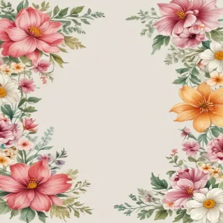 free flower border clipart