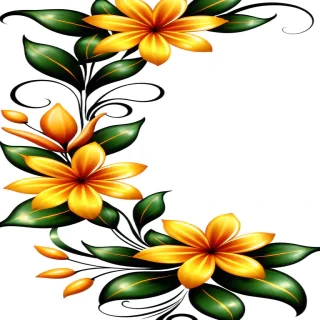 png border flower