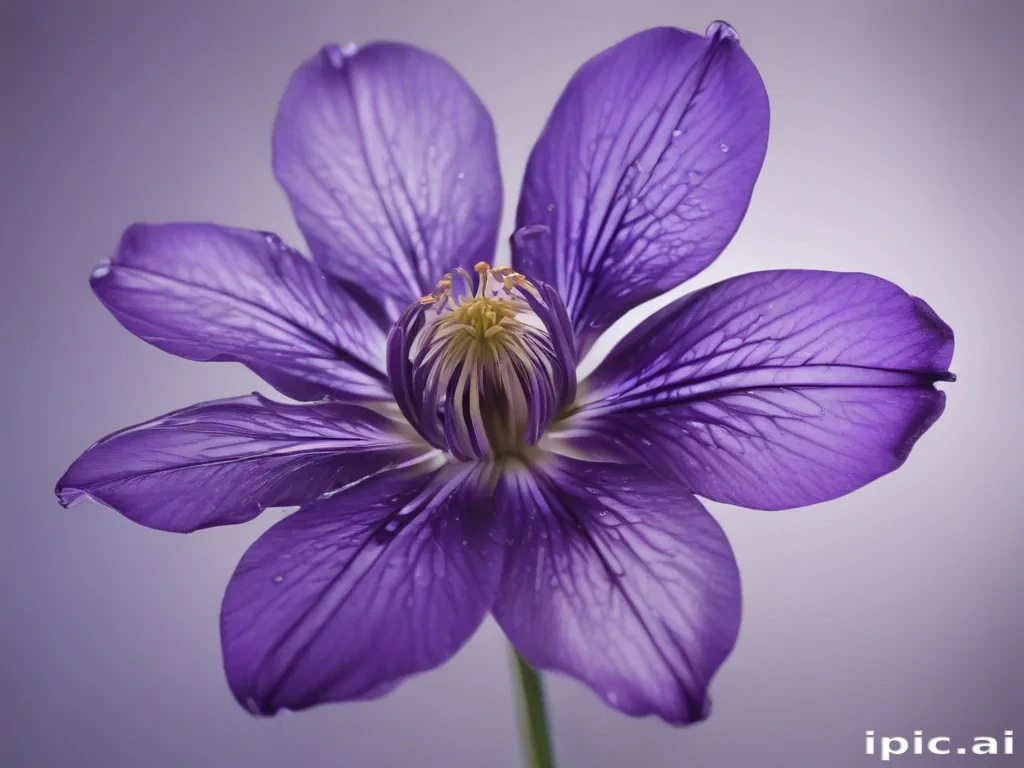 transparent purple flower