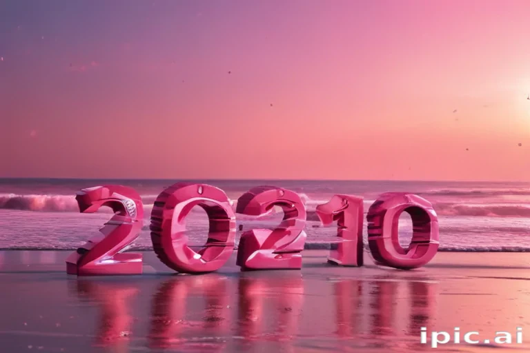 pink happy new year 2024