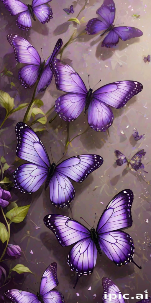 purple butterflies