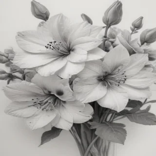 pencil drawing flowers