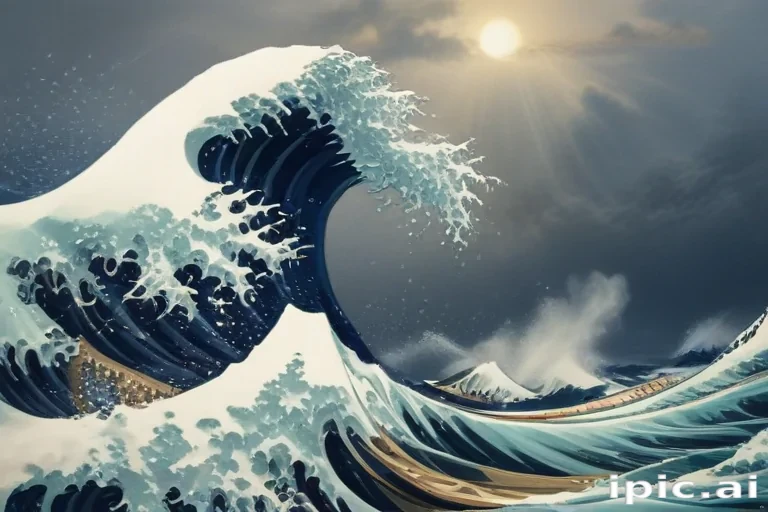 great wave wallpaper