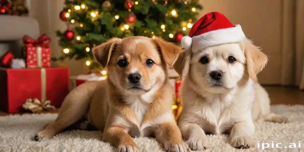 christmas wallpaper dogs