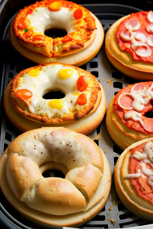 pizza bagels in the air fryer