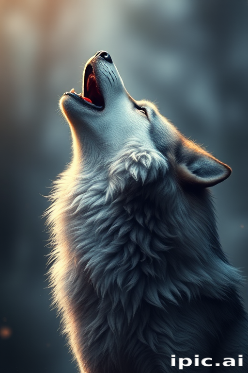 wolf howling png