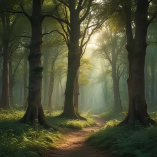 beautiful magical forest background