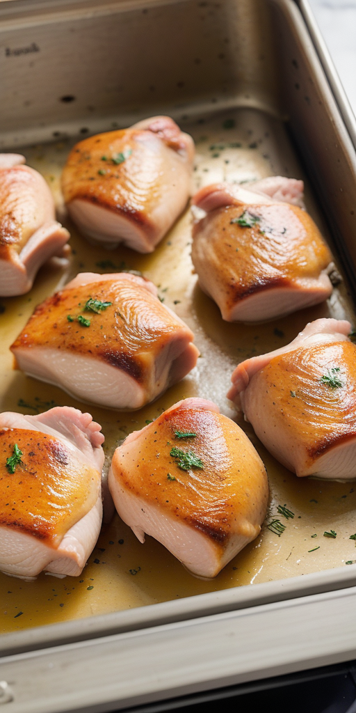 frozen chicken thighs in the oven