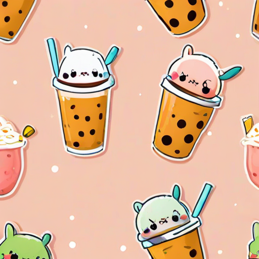 cute boba backgrounds