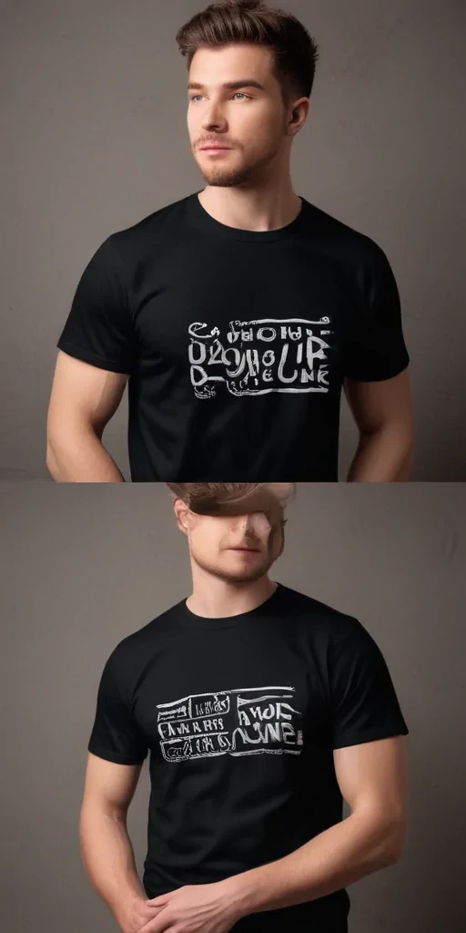 mockup tshirt black