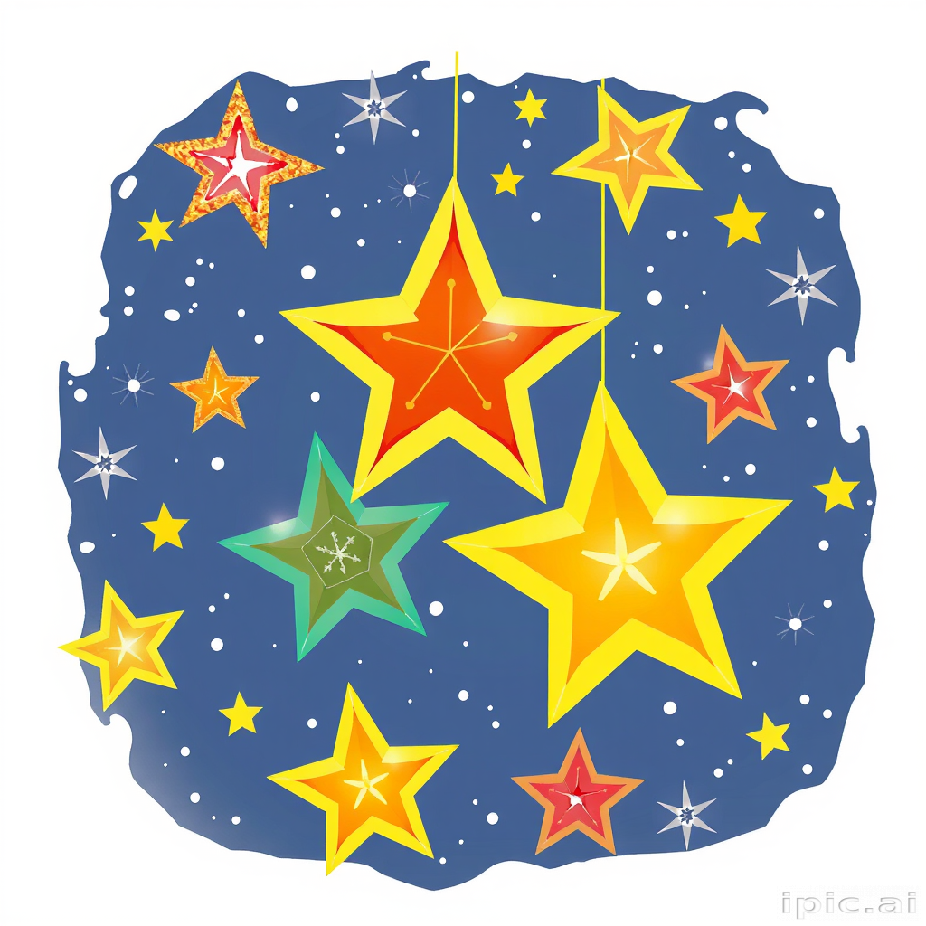 christmas stars clipart
