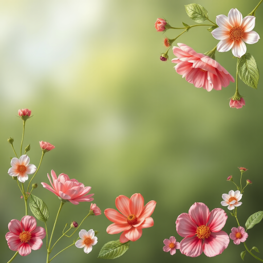 flower border transparent