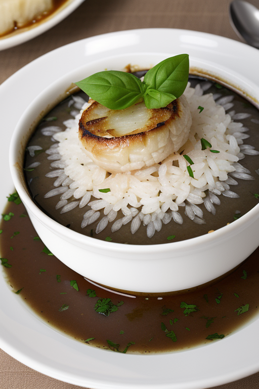 rice dish with french onion soup