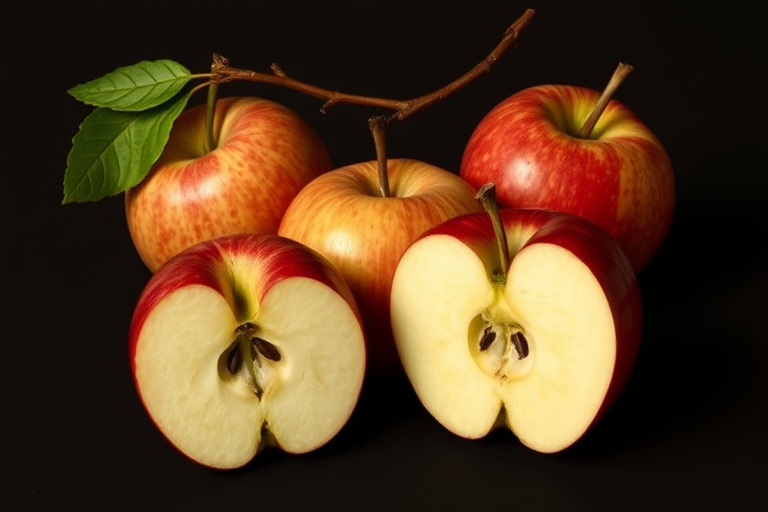 drawn apples