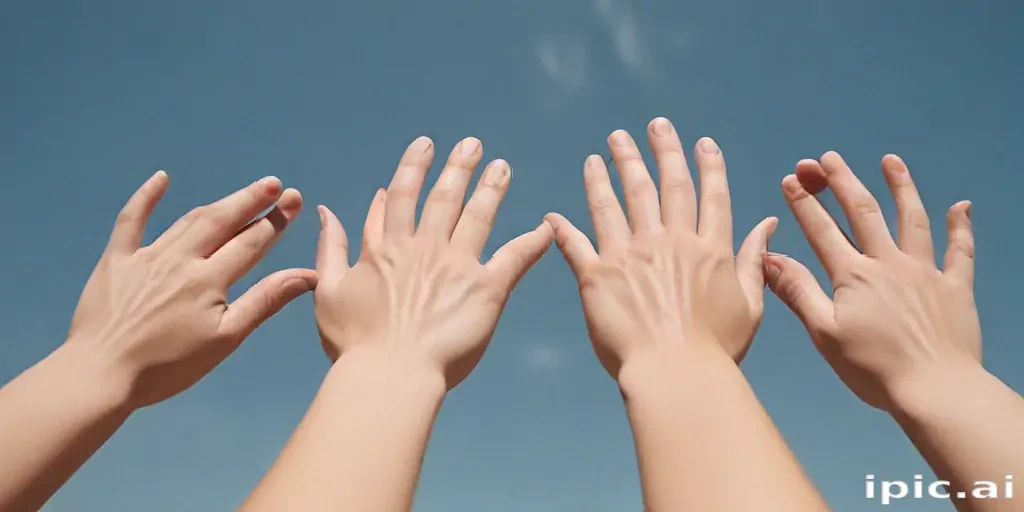 hands reaching