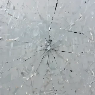 cracked glass transparent