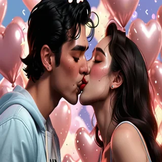 kissing aesthetic