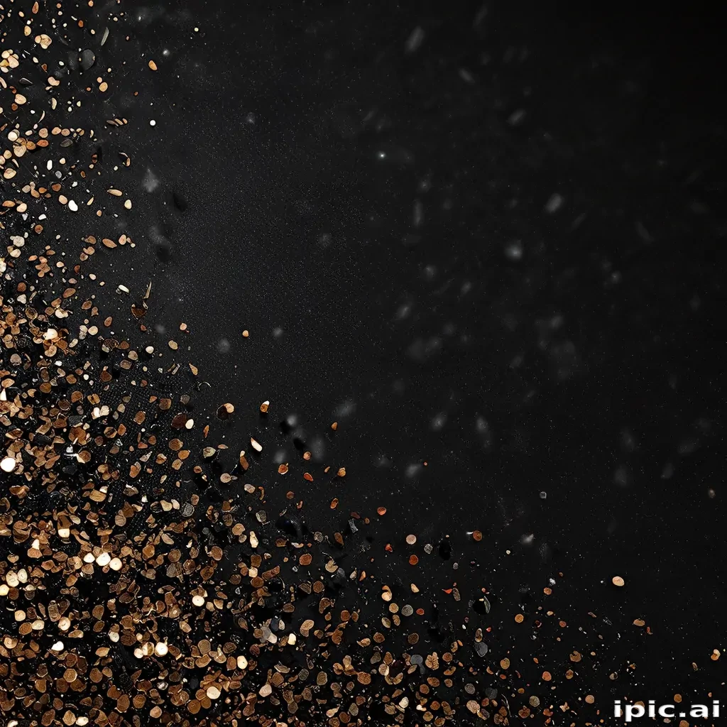 glitter on black background