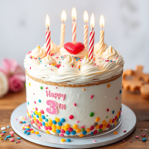 transparent birthday cake