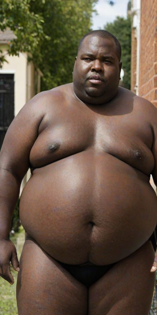 black fat man