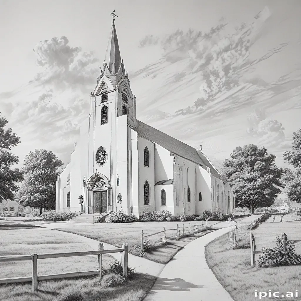 church drawing
