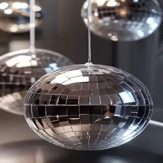 transparent disco balls