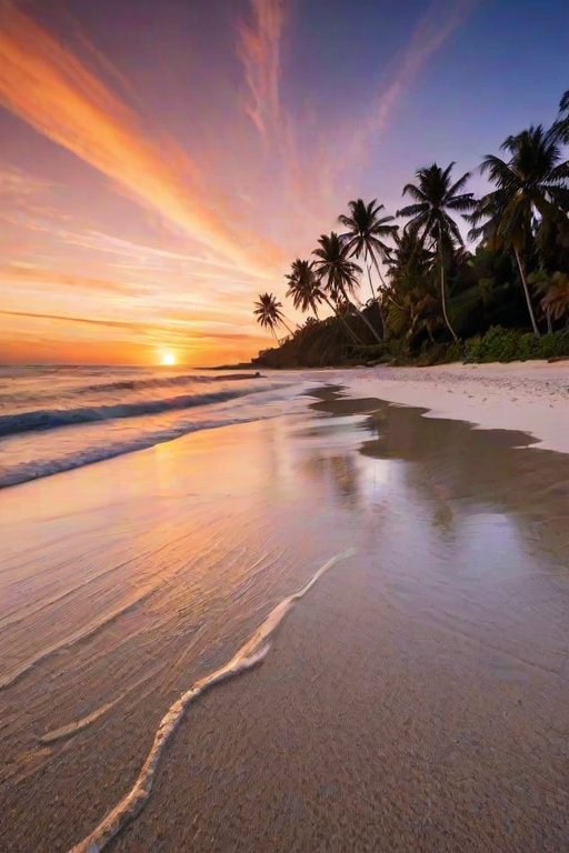 sunset on the beach backgrounds