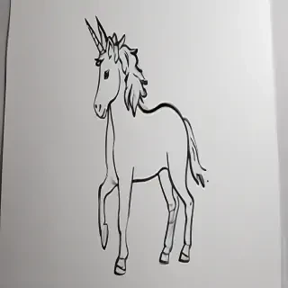 unicorn outline