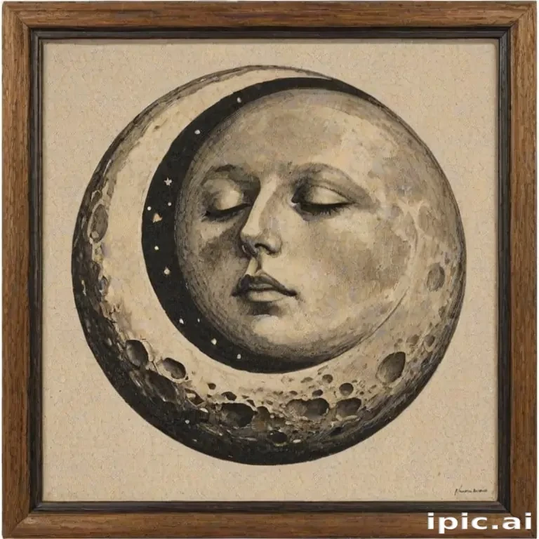 vintage moon art