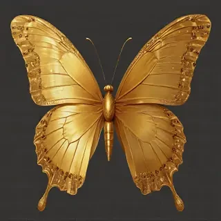 golden butterfly png