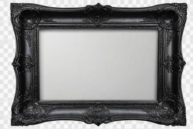 black picture frame png