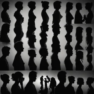 people silhouettes