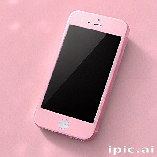 A Stylish Pink Smartphone on a Soft Pink Background Displaying Modern ...