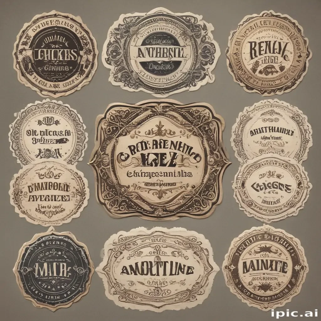 vintage stickers png