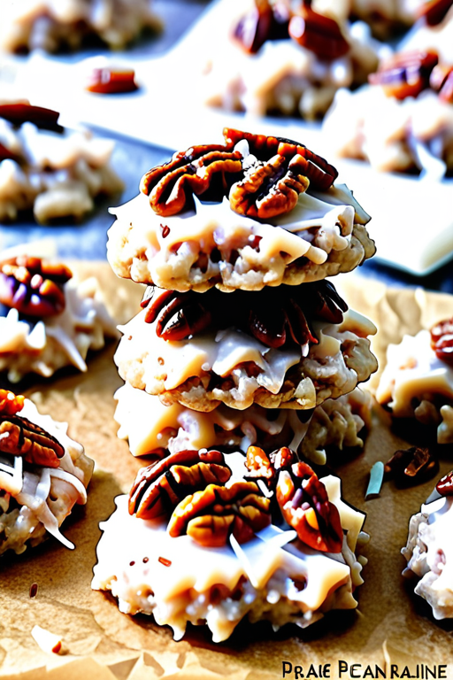 no bake coconut pecan praline cookies