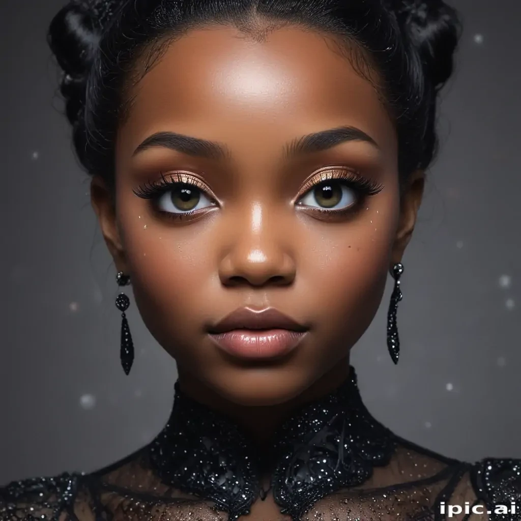 black with glitter