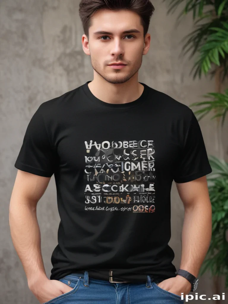 mockup tshirt black