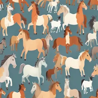 cartoon horses