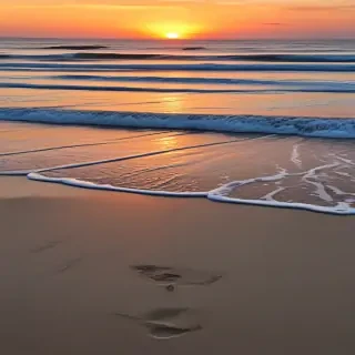 sun set on beach