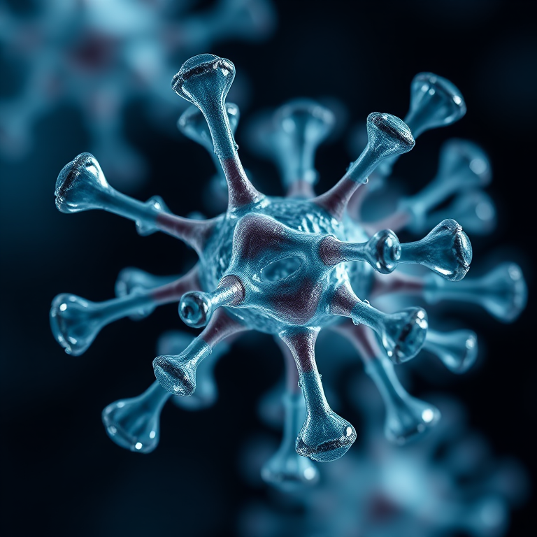 high-resolution image of a molecular structure with clear details, 50mm lens, f/8 aperture, ISO 100, studio lighting, macro view, DSLR camera