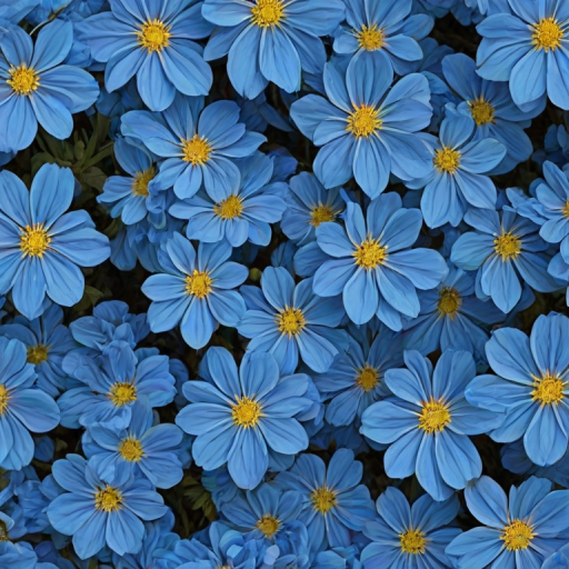aesthetic blue flowers