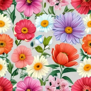 cartoon flowers transparent background