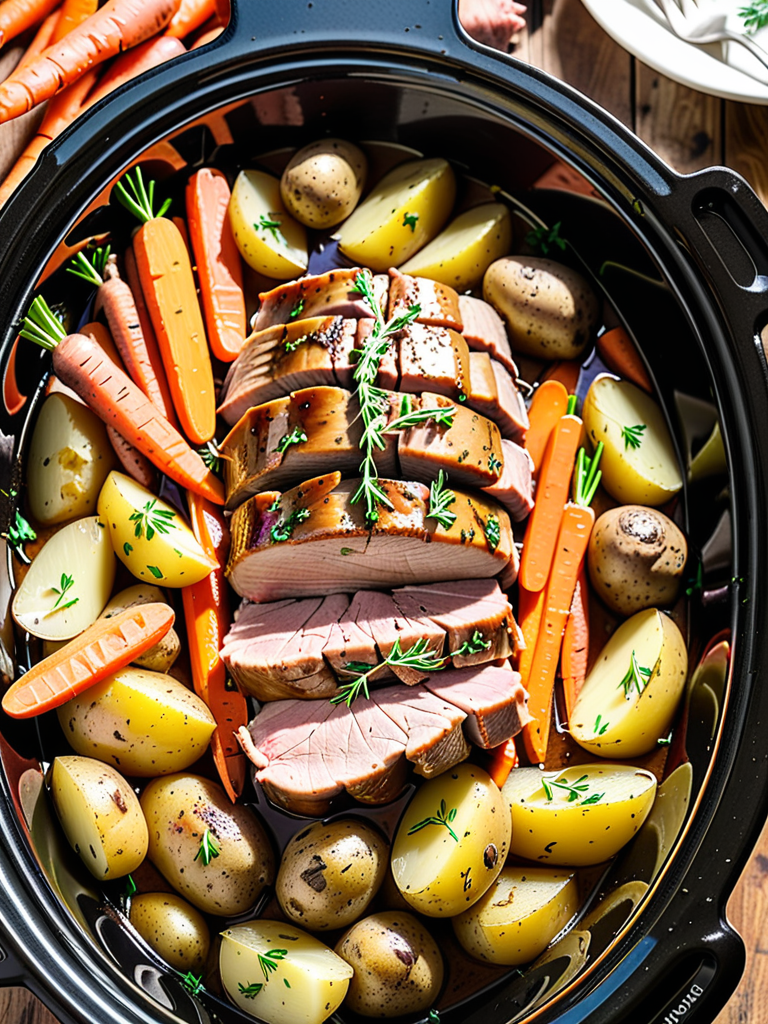 crock pot pork loin with potatoes and carrots