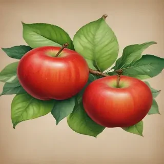 drawn apples