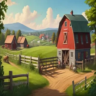 background of a farm