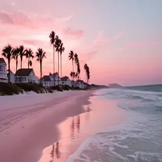 pink beach aesthetic
